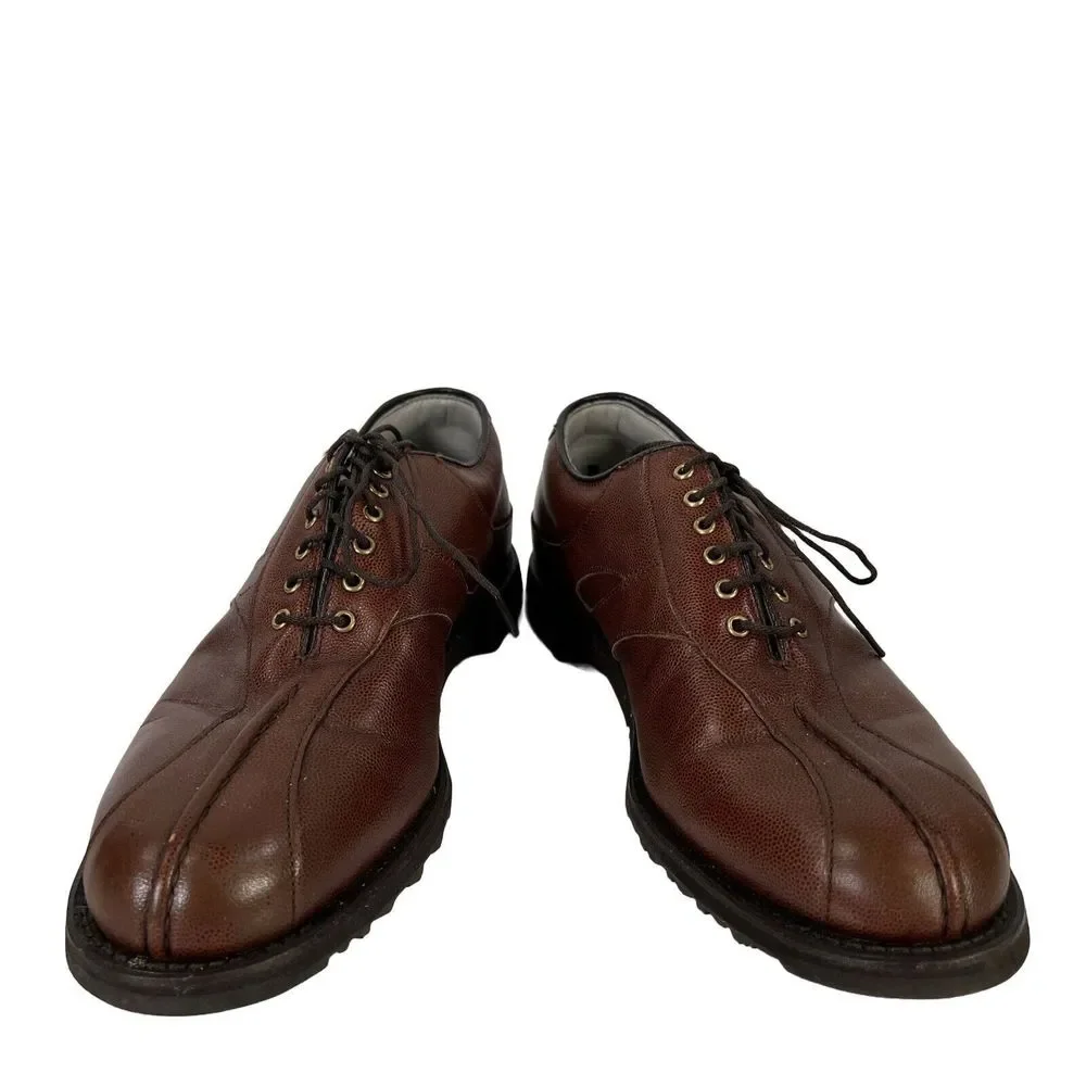 Foot Joy Men's Brown Leather Lace Up Oxford Dress Shoes - 9 - Picture 6 of 8